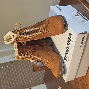 Sonoma Goods For Life Platypus Women's Sherpa-Lined Ankle Boots Sz 10 ~ New